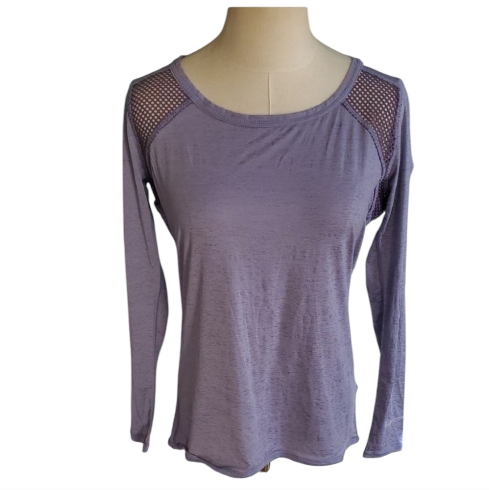 Zella Purple Long Sleeve Fitted athletic top